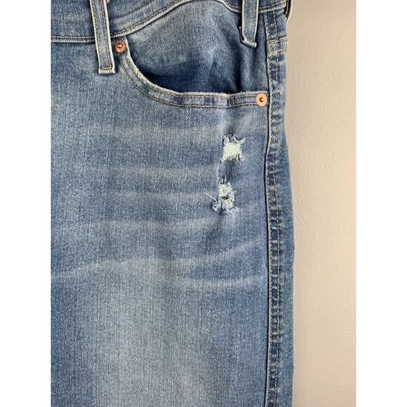 Levi's Signature Heritage Jeans Womens 18 High Rise Straight Distressed Denim - Picture 8 of 9